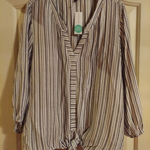 West Kei Donelia Tie Front Top